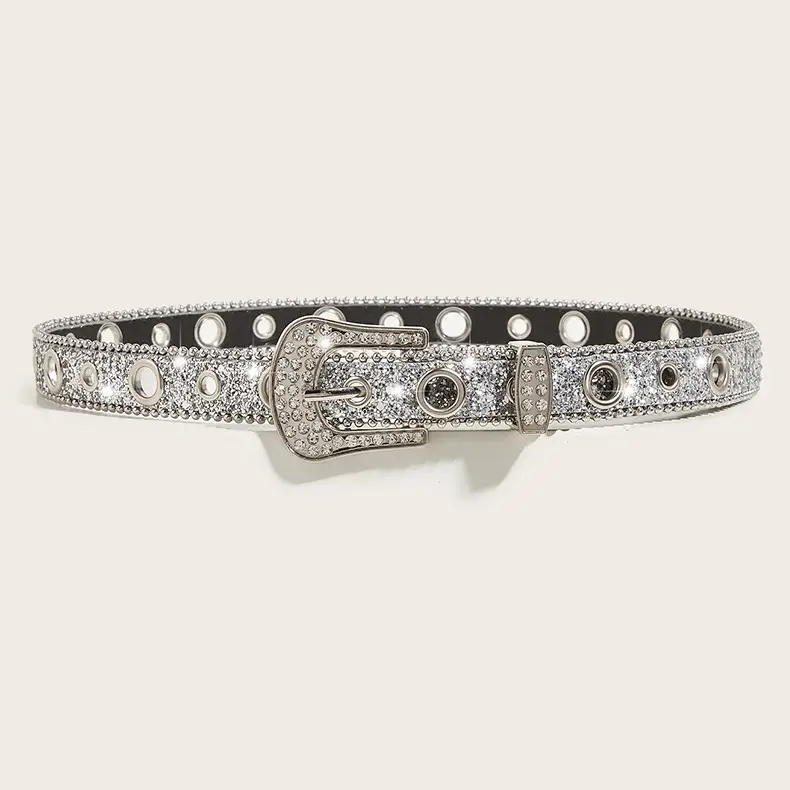 Rhinestone Belt Women's European American Fashion