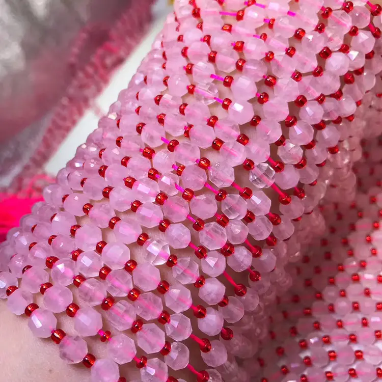 Pink Crystal Beads for DIY Jewelry Accessories - Image 2