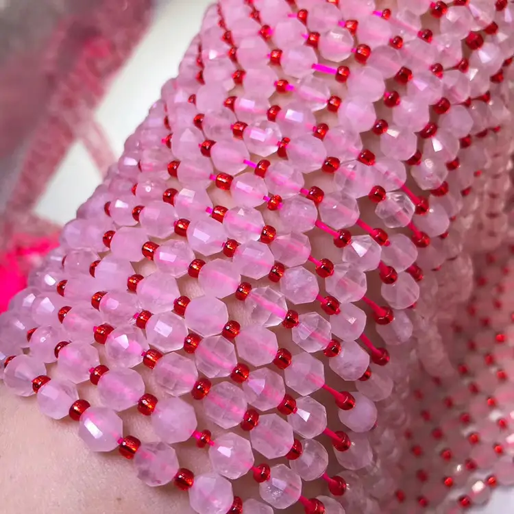 Pink Crystal Beads for DIY Jewelry Accessories - Image 3