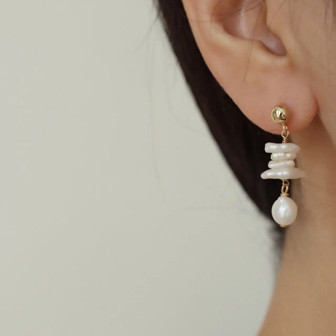 Elegant Pearl & Leather Ruffled Earrings for Women — feature 9