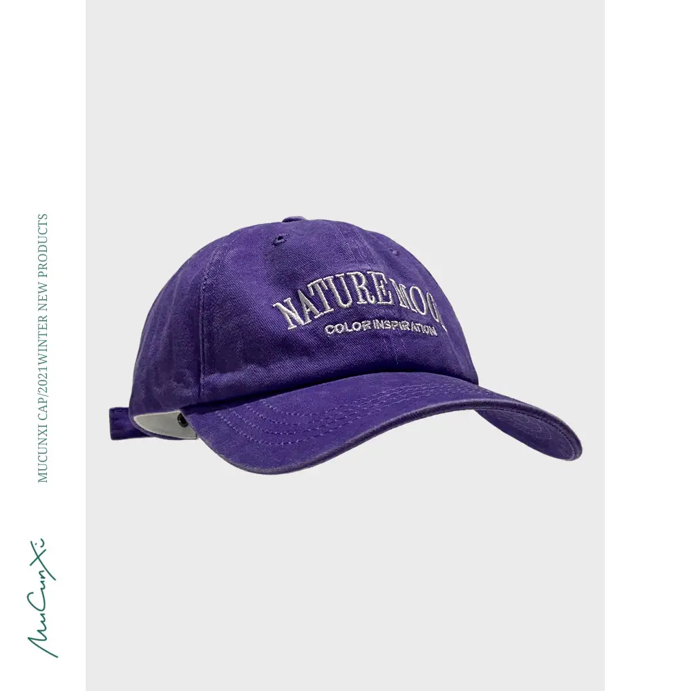 Women Korean Winter Letter Cap Purple - Image 6