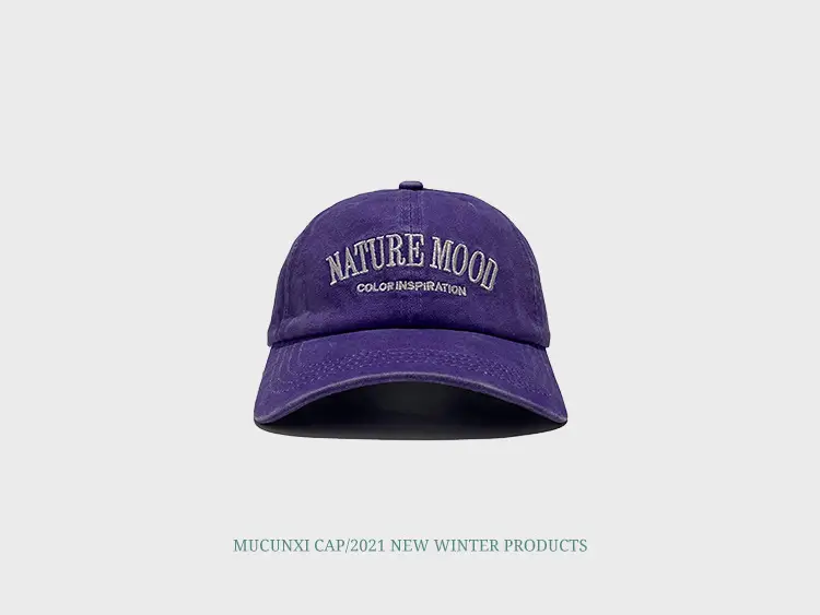 Women Korean Winter Letter Cap Purple