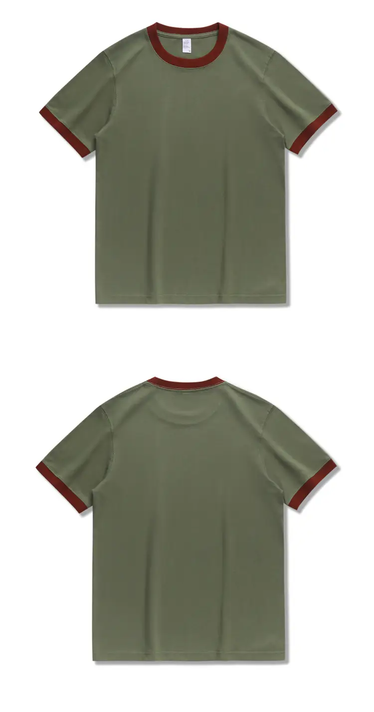 Men's 270g Retro Cotton T-Shirt Yellow Brown — feature 8