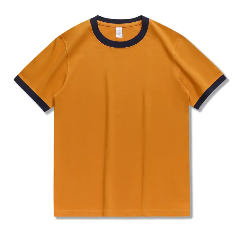 Men's 270g Retro Cotton T-Shirt Yellow Brown - Image 3