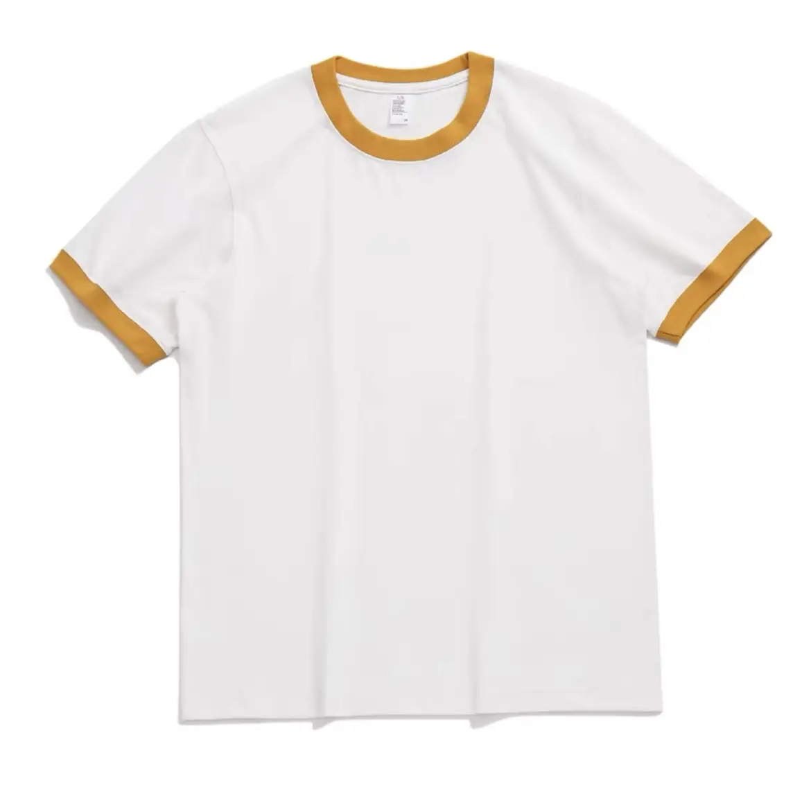 Men's 270g Retro Cotton T-Shirt Yellow Brown - Image 7