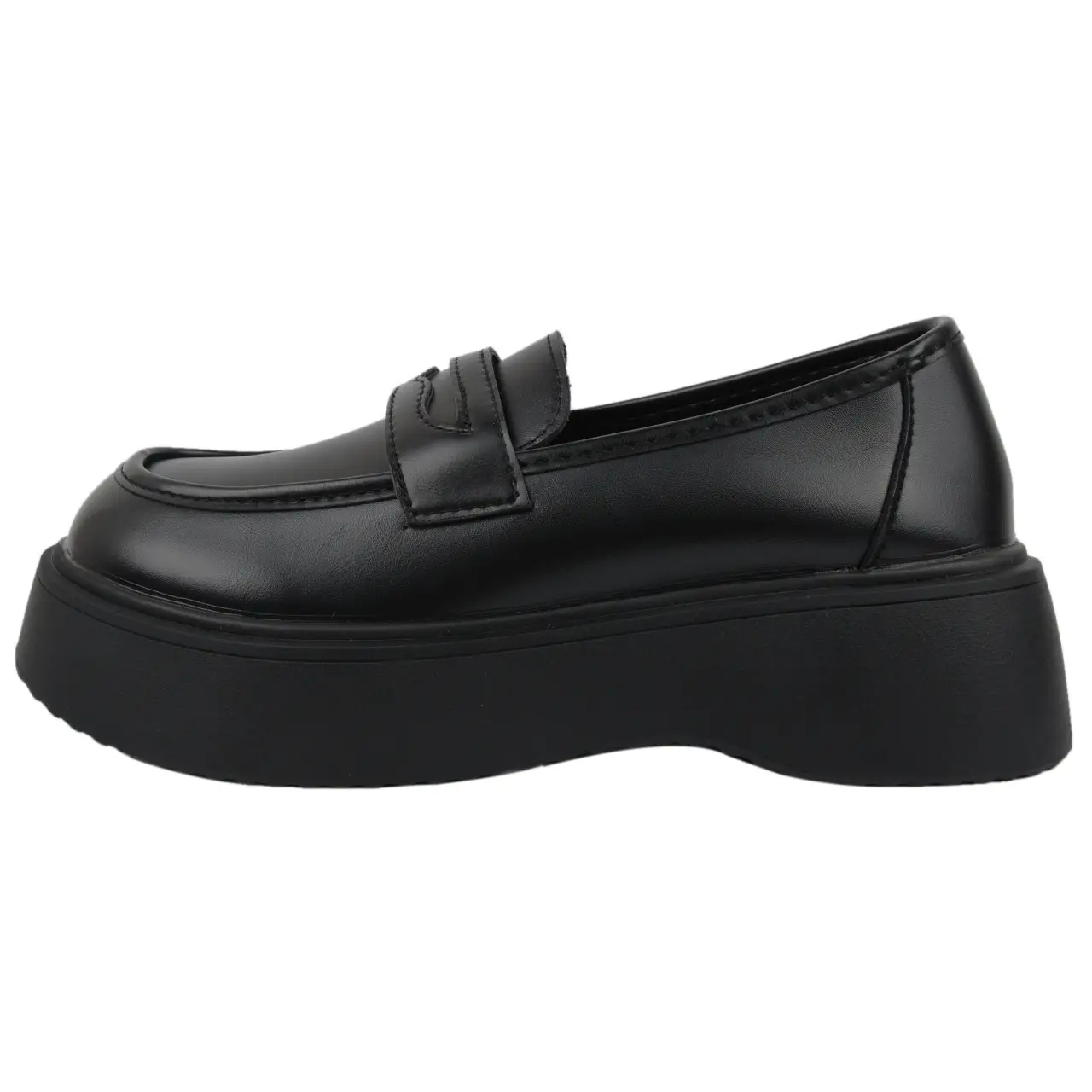 Women Black Thick Sole Loafers 2025 Spring - Image 7