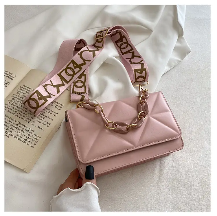 Black Quilted Crossbody Bag with Gold Chain Strap — feature 22