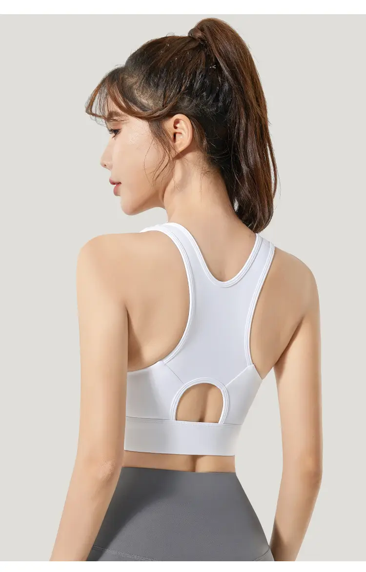 Cd Zipper Sports Bra Shock-Proof High-Strength Fixed Cup Can Be Worn Outside Beautiful Back Yoga Intimates Vest Women's No Rims — feature 12