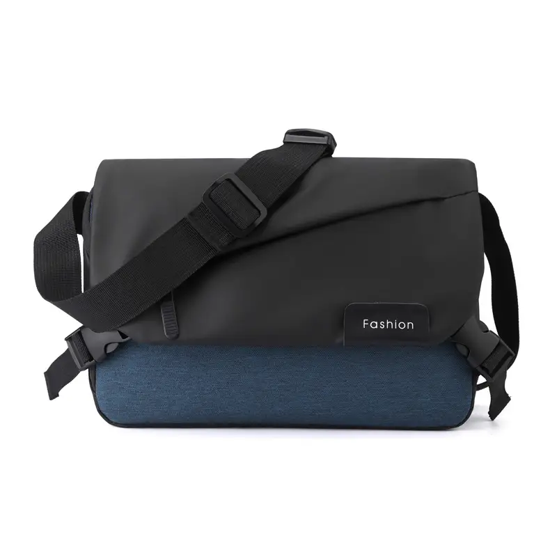 Men's Black Nylon Crossbody Bag with Adjustable Strap - Image 4