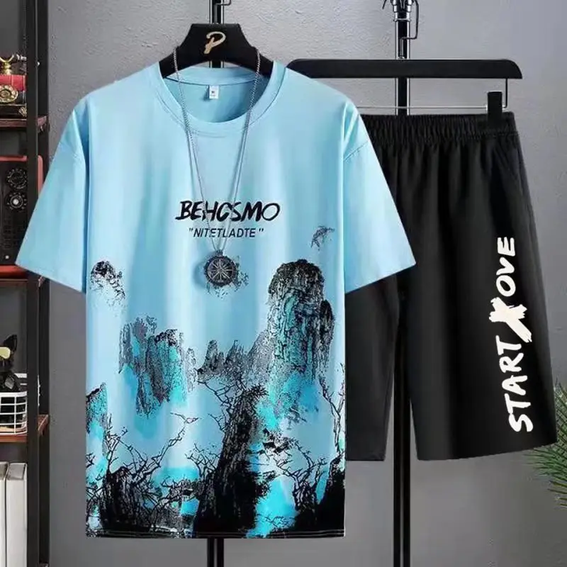 Men Tie-Dye Graphic Shirt Short Sleeve White Black - Image 22