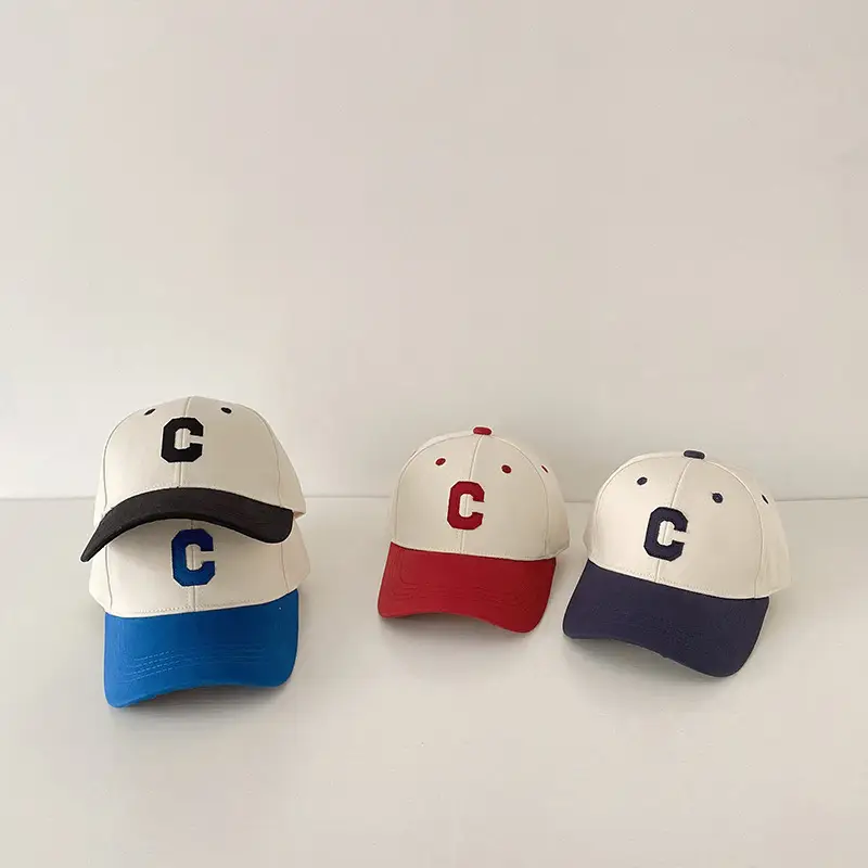 Korean Boys C Letter Cap Spring Autumn Travel Sun Hat — feature 5