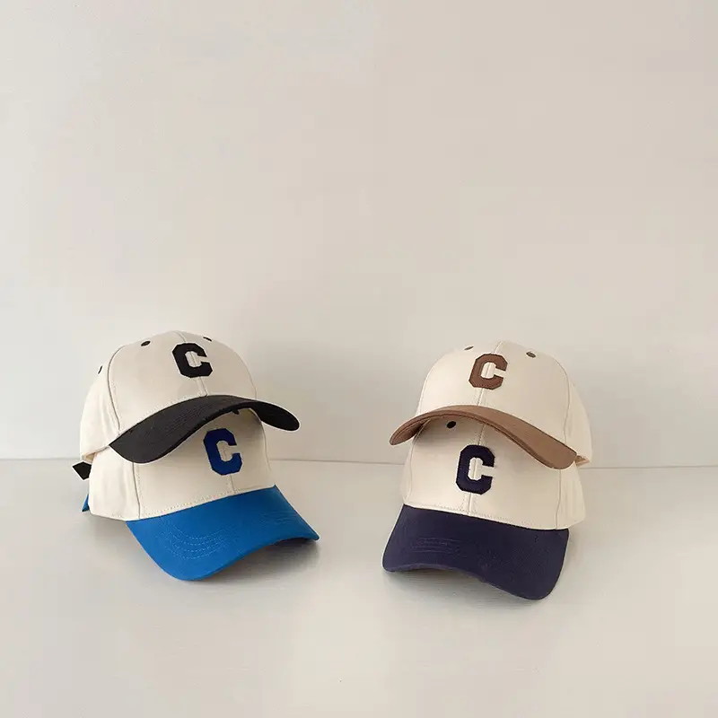 Korean Boys C Letter Cap Spring Autumn Travel Sun Hat — feature 6