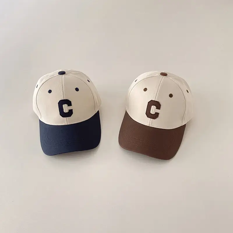 Korean Boys C Letter Cap Spring Autumn Travel Sun Hat — feature 8