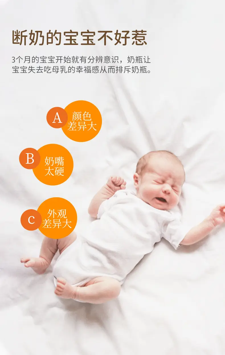 Shixi Same Model 7.2cm Silicone Baby Bottle Anti-Colic Weaning Bottle with Gravity Ball for Mimicking Breast Milk Nipple — feature 4