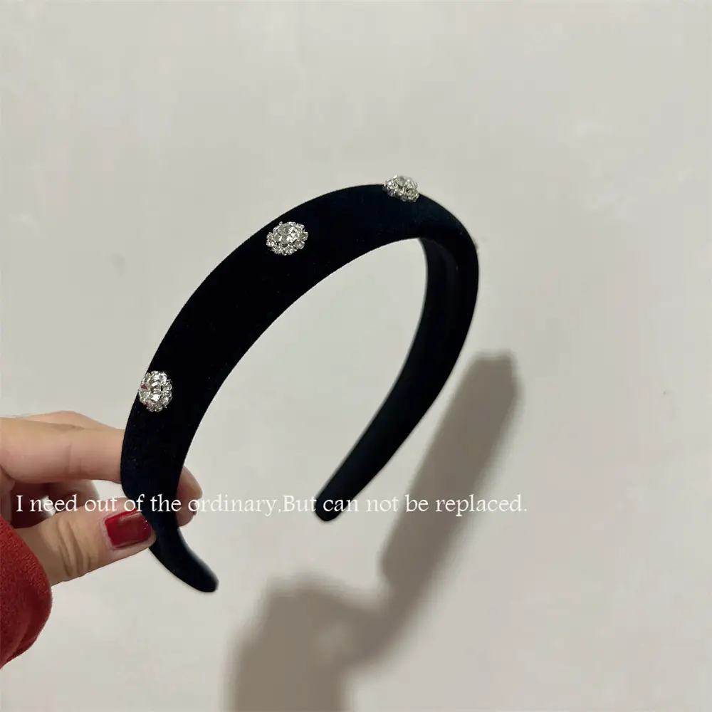 2482-1-2cm Light Luxury Flash Diamond Hair Hoop