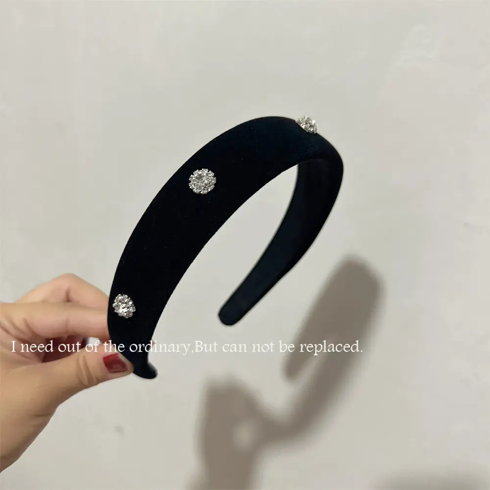 2482-2-3cm Light Luxury Flash Diamond Hair Hoop