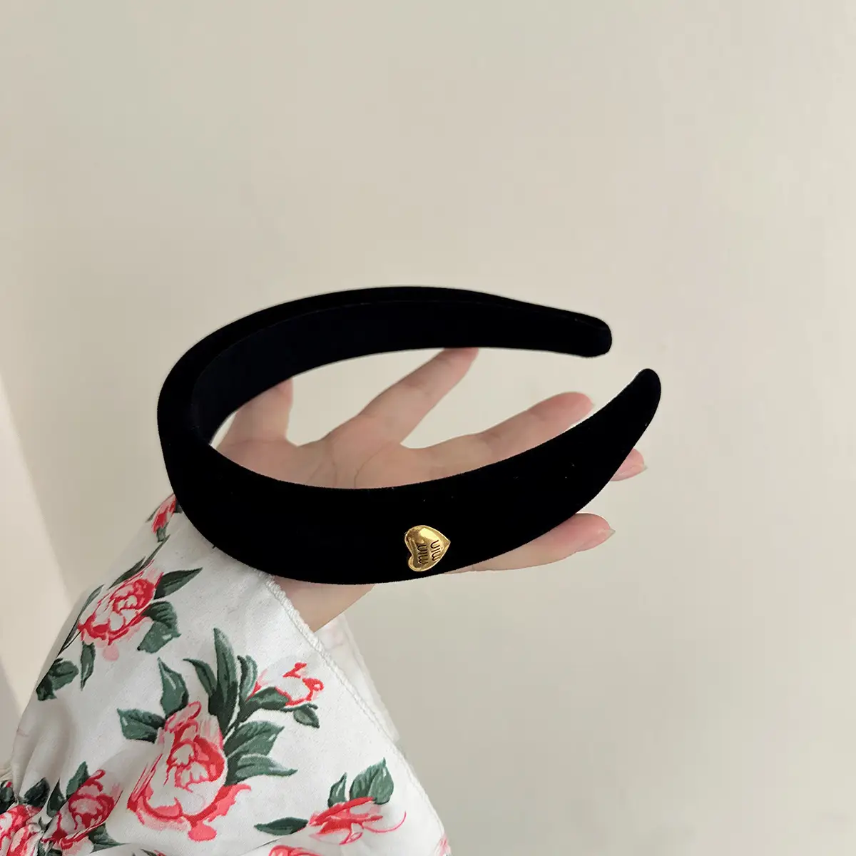 3458-2-Gold-Love Letter Headband 3cm