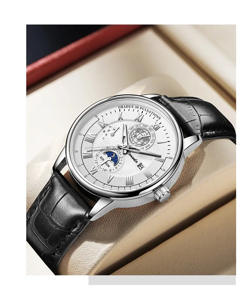 Men's Swiss Quartz Watch with Suncap Design — feature 14