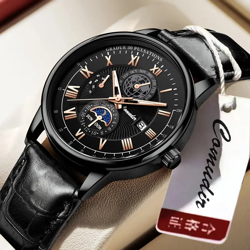 Men's Swiss Quartz Watch with Suncap Design - Image 3