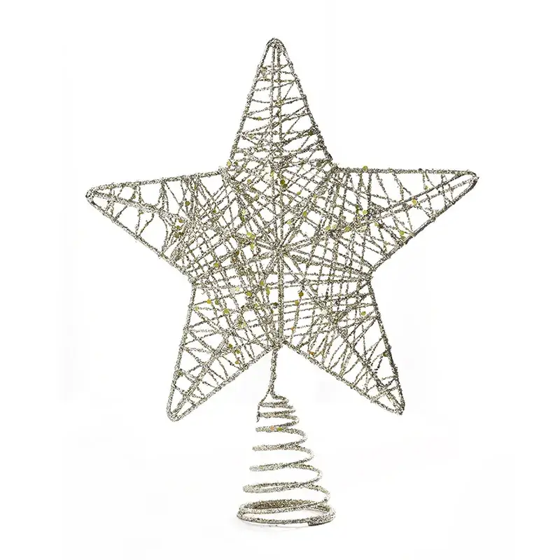 Golden 5-Piece Star Christmas Tree Decor - Image 6