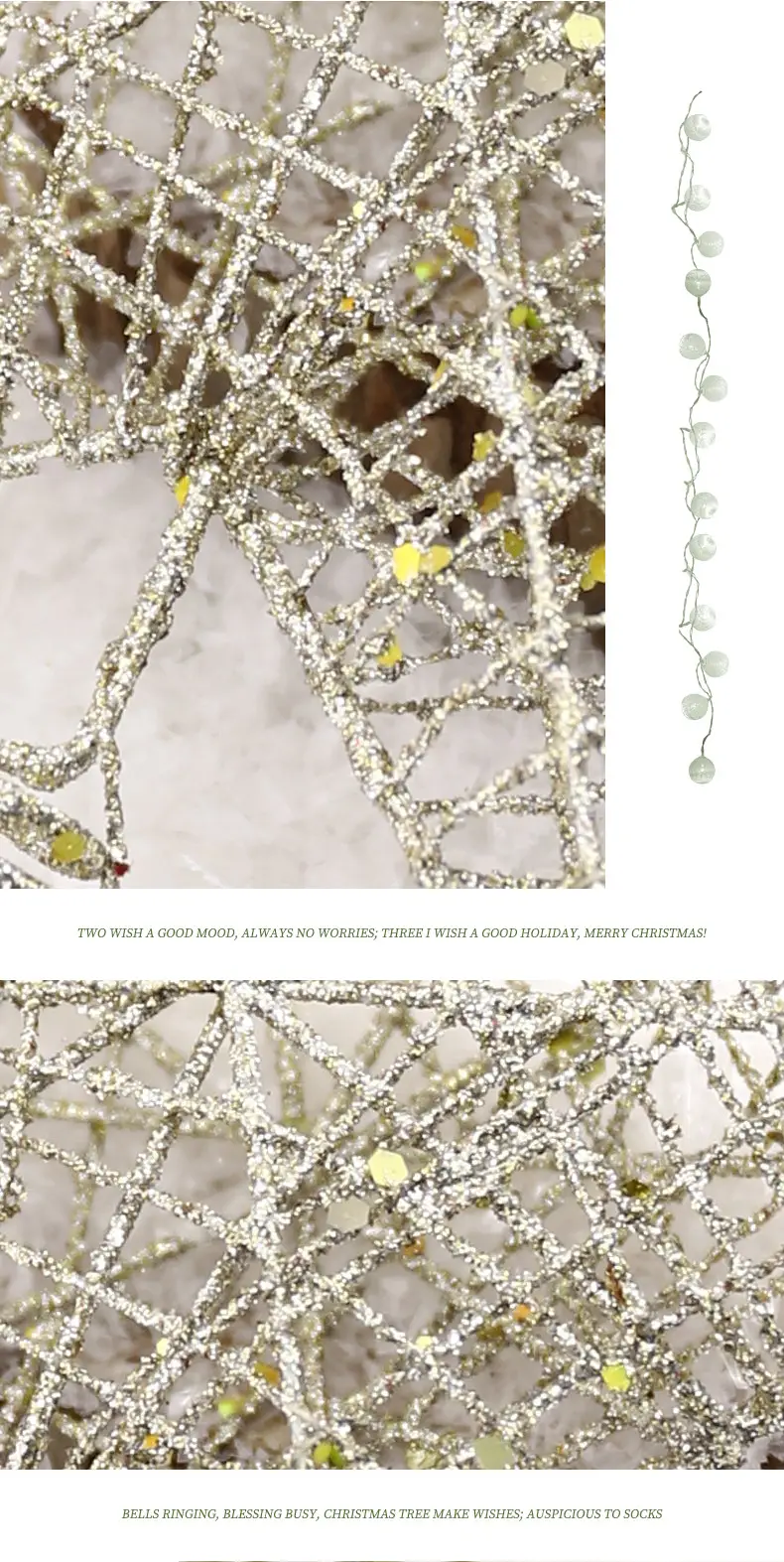 Golden 5-Piece Star Christmas Tree Decor — feature 7