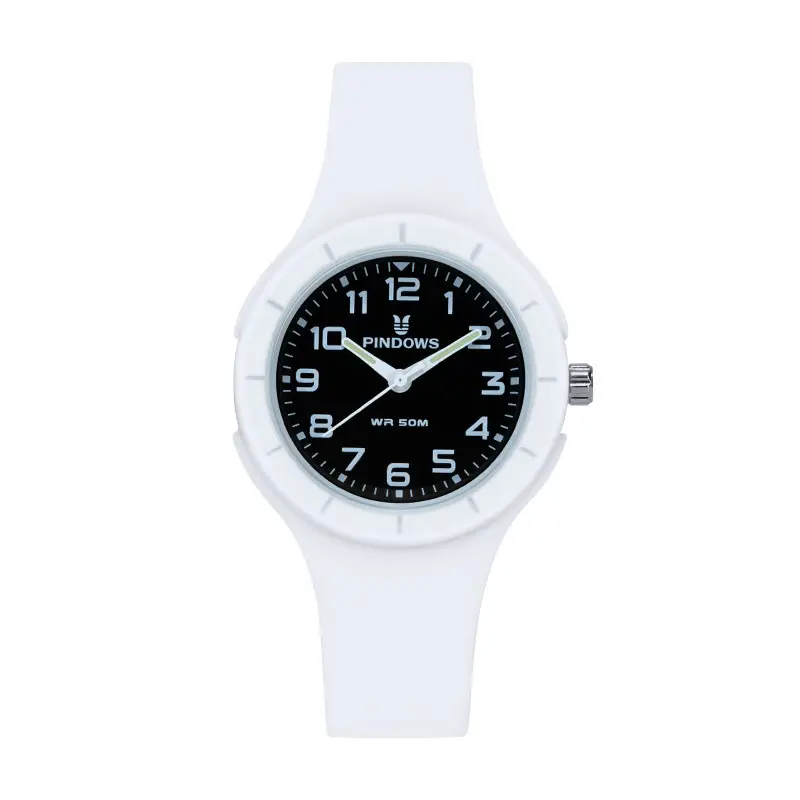 Pindao White Silicone Student Exam Watch - Image 4