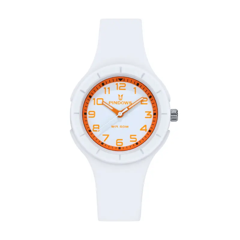 Pindao White Silicone Student Exam Watch - Image 7