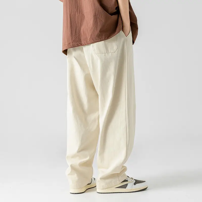 Men Fleece Lined Drapey Brown Pants 2025 - Image 11