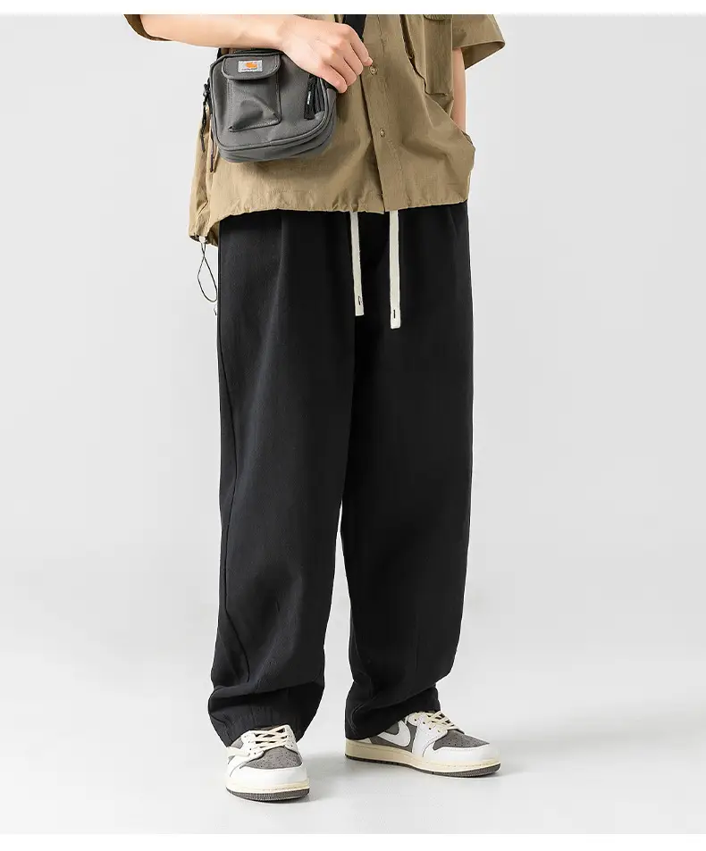 Men Fleece Lined Drapey Brown Pants 2025 — feature 14