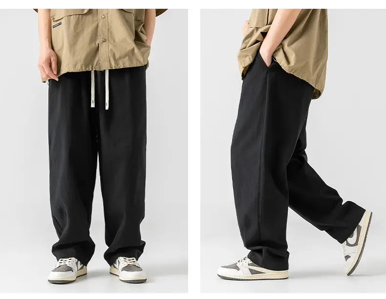 Men Fleece Lined Drapey Brown Pants 2025 — feature 15