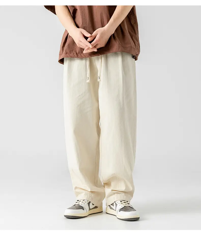 Men Fleece Lined Drapey Brown Pants 2025 — feature 24