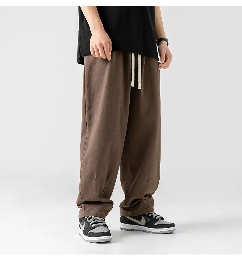 Men Fleece Lined Drapey Brown Pants 2025 — feature 25