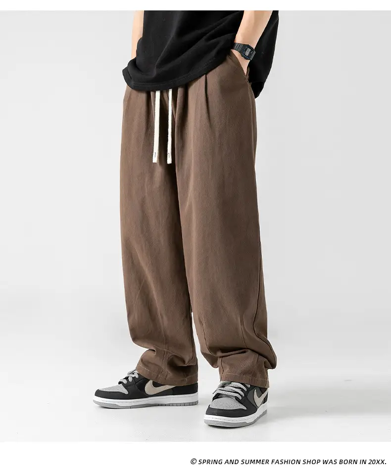 Men Fleece Lined Drapey Brown Pants 2025 — feature 26