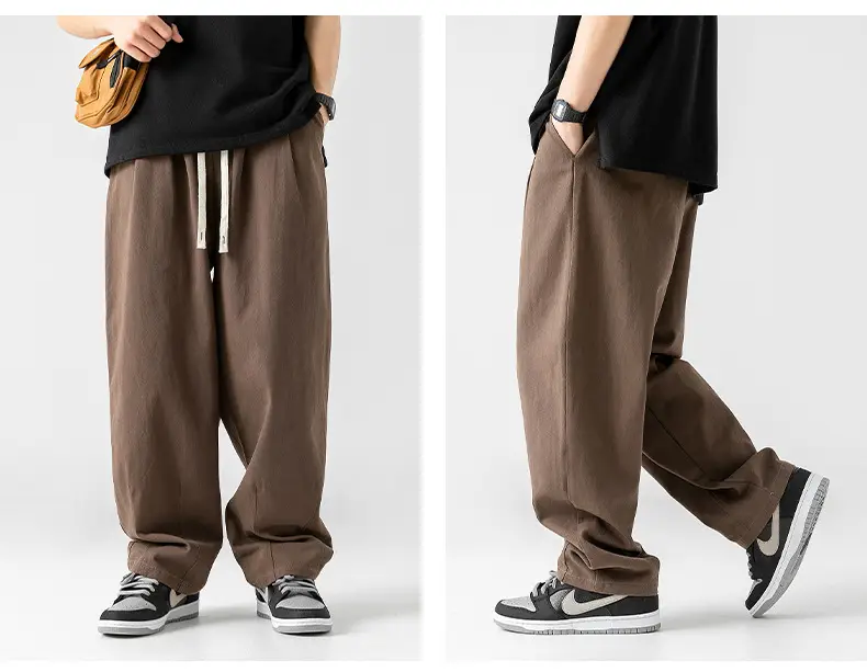 Men Fleece Lined Drapey Brown Pants 2025 — feature 27