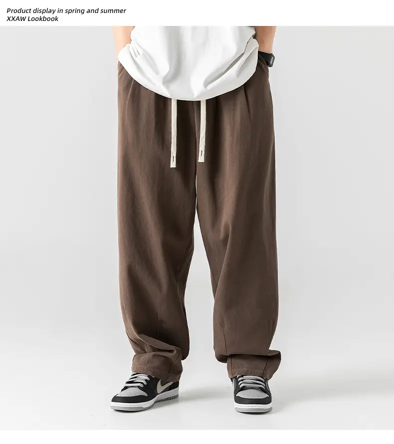 Men Fleece Lined Drapey Brown Pants 2025 — feature 30