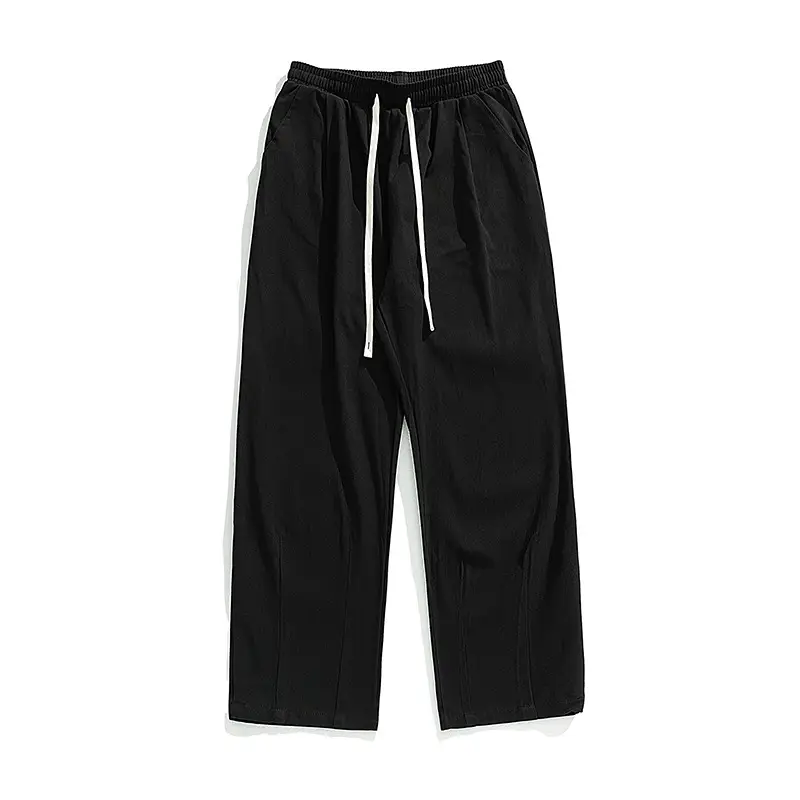 Men Fleece Lined Drapey Brown Pants 2025 - Image 2