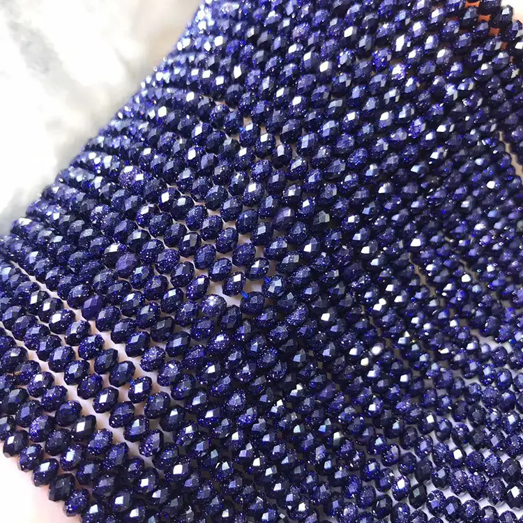 Starry Sky Blue Crystal Beaded Bracelet for Women - Image 4