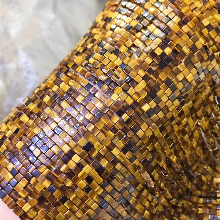 Natural Yellow Tiger Eye Stone Beads DIY Jewelry Bracelet Necklace Accessories - Image 2
