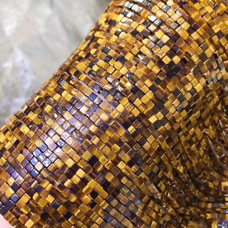Natural Yellow Tiger Eye Stone Beads DIY Jewelry Bracelet Necklace Accessories - Image 3