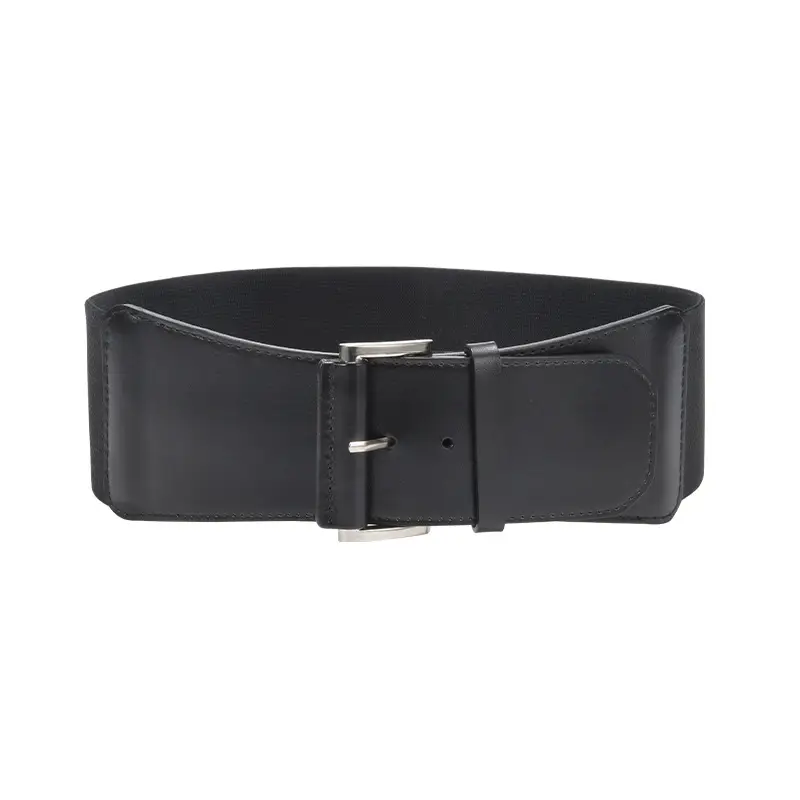 Women's Brown Leather Belt with Buckle - Image 12