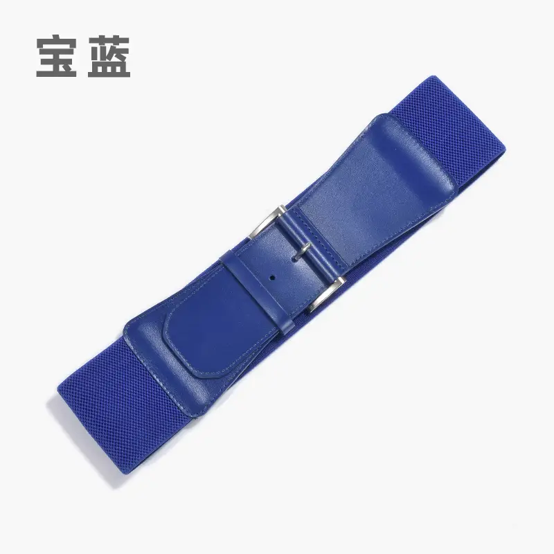 Women's Brown Leather Belt with Buckle - Image 2