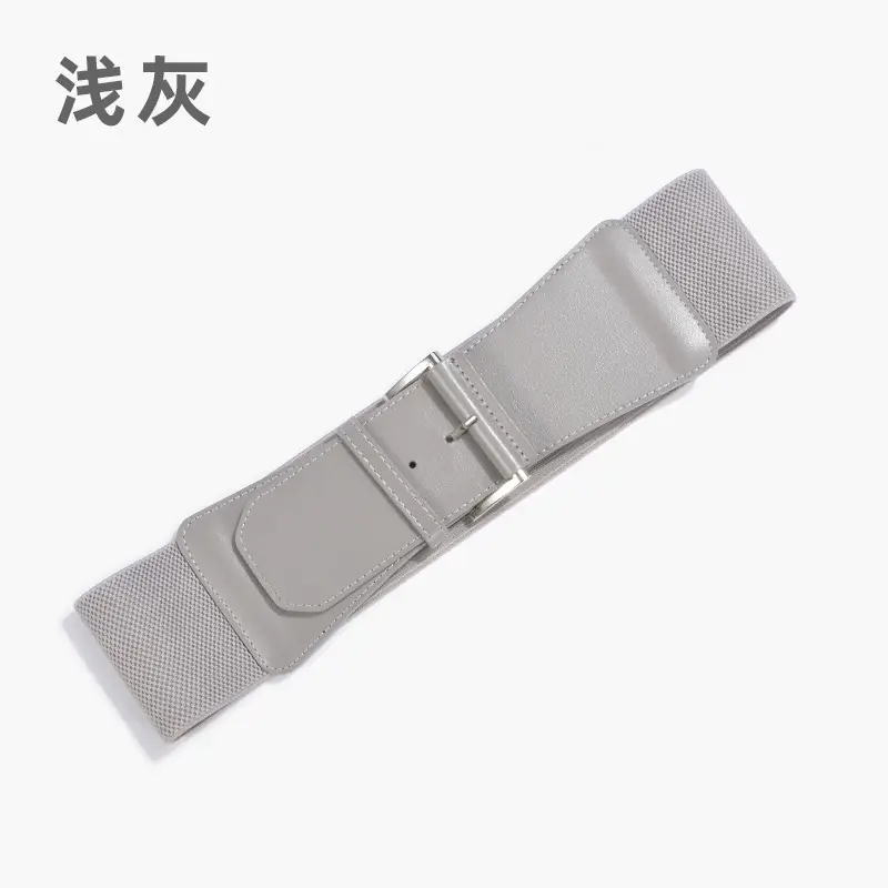 Women's Brown Leather Belt with Buckle - Image 6