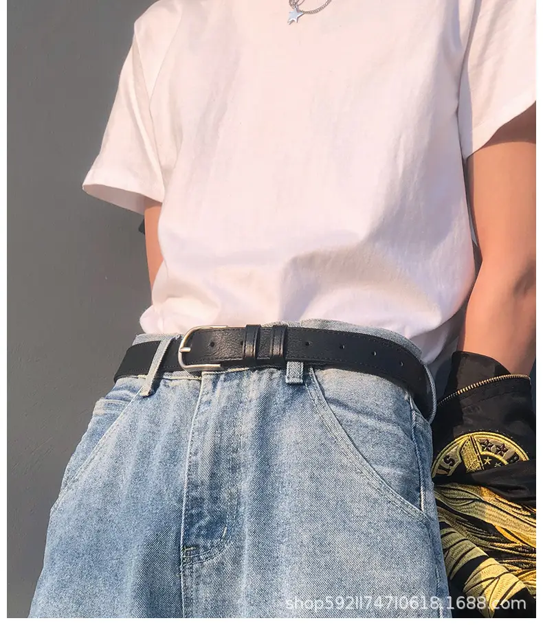 Men's Korean Style Belt with Gold Embroidery β feature 5
