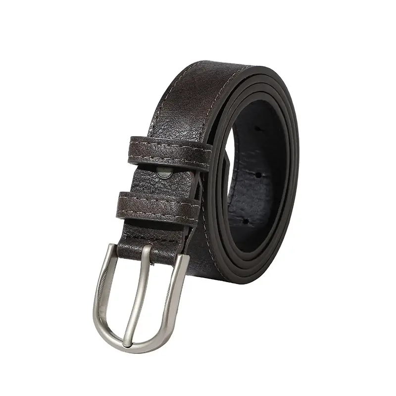 Men's Korean Style Belt with Gold Embroidery - Image 2