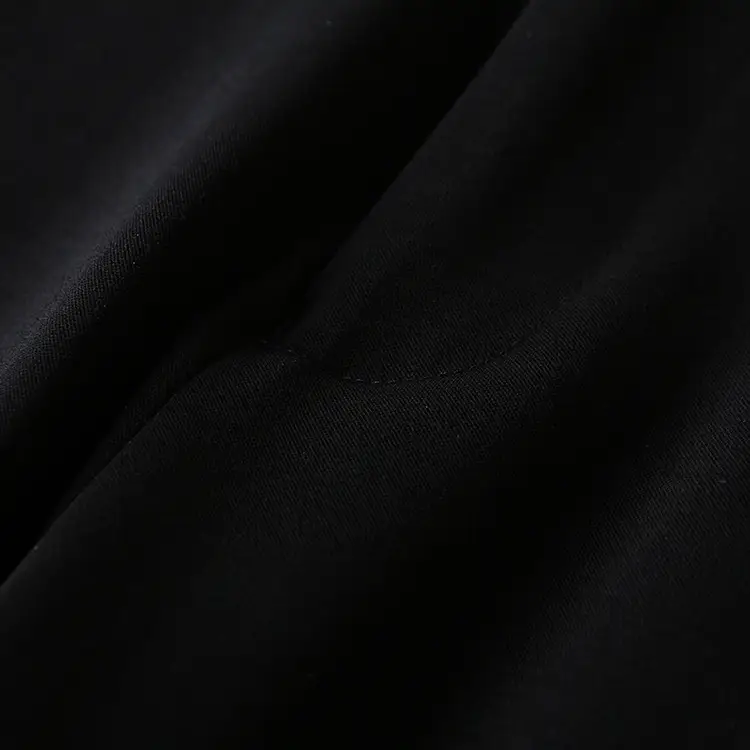Men's Black Tencel Pants Thin Fit 1R007 — feature 13