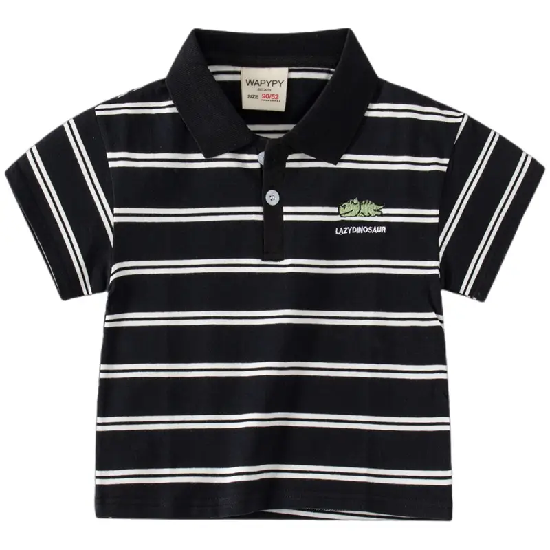 Boys Striped Short Sleeve Polo T-Shirt 2026 - Image 5