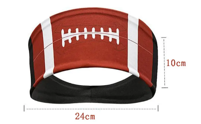 Sports Baseball Headband Yellow Red Stitched Men Women Running Fitness — feature 4