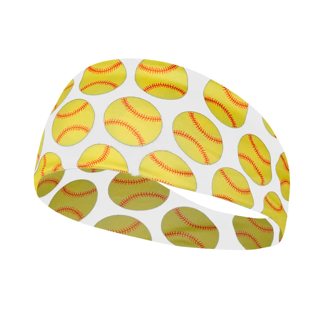 Sports Baseball Headband Yellow Red Stitched Men Women Running Fitness - Image 16
