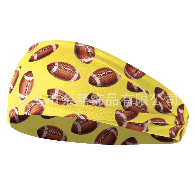 Sports Baseball Headband Yellow Red Stitched Men Women Running Fitness - Image 48