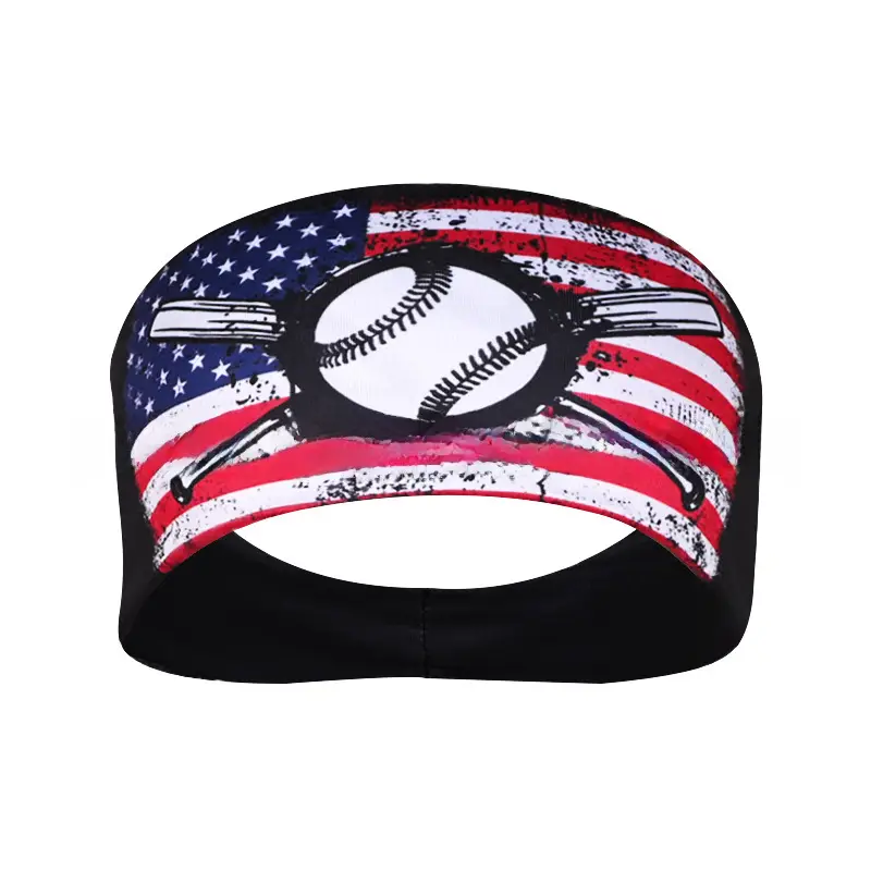 Sports Baseball Headband Yellow Red Stitched Men Women Running Fitness - Image 23